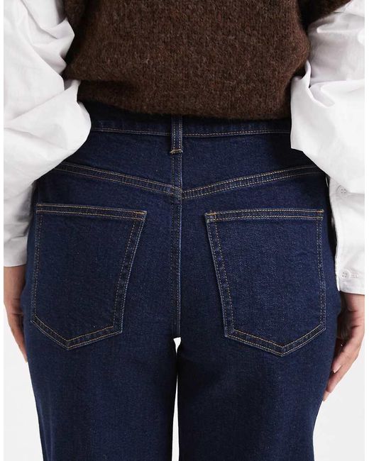 Jeans Dritti Lavaggio Indaco di Miss Selfridge in Blue