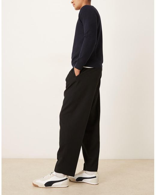 ASOS Black Smart Oversized Tapered Pants for men