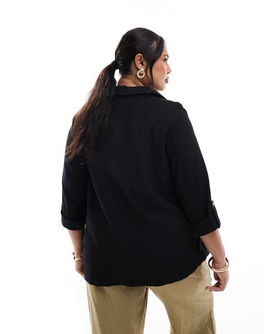 Vero Moda Black Linen Touch Blazer