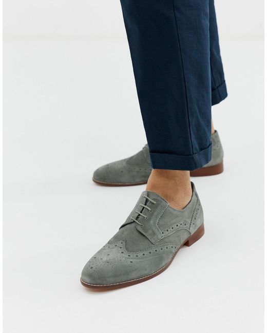 grey brogue boots