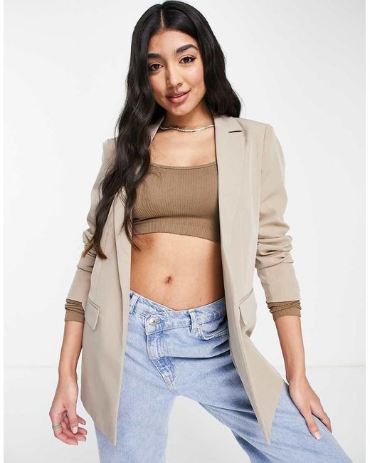 Pieces Multicolor Tailored Oversized Blazer