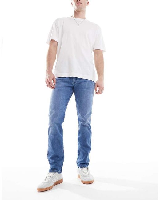 Wrangler Blue Larston Slim Tapered Fit Jeans for men