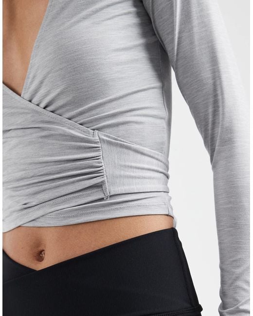 Cotton On White Active Wrap Top