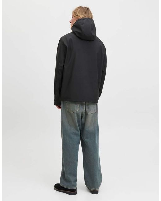 Jack & Jones Blue Hooded Windbreaker Jacket for men