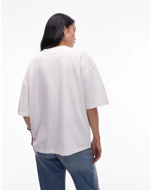 TOPSHOP Gray – oversize-t-shirt aus jersey