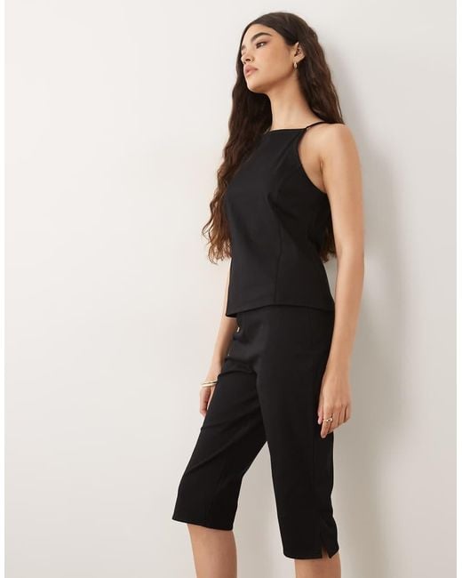 ASOS Natural Long Line Capri Trouser