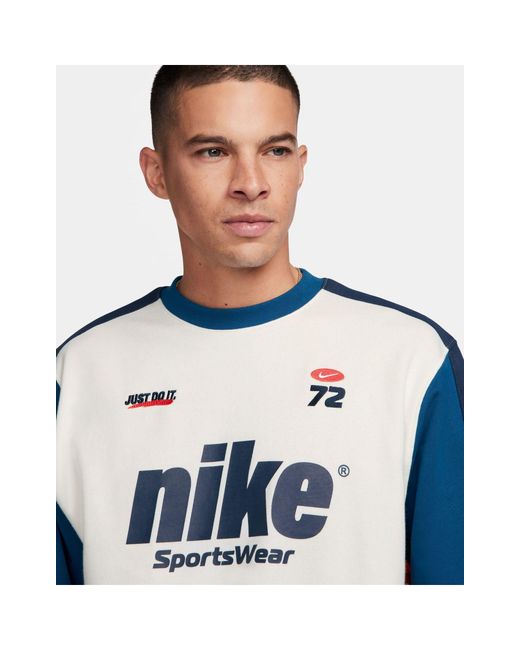 Nike Blue Club Circuit Crew Neck Sweatshirt for men