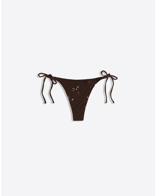 Bershka Black Sequin Bikini Briefs