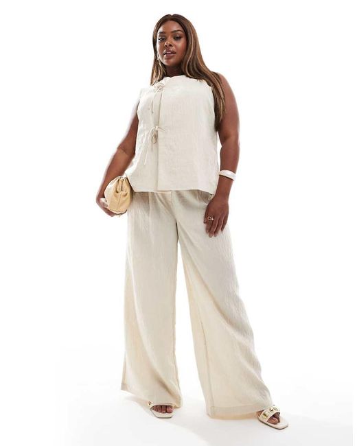 Vero Moda White Waistcoat With Tie Front Detail Co-ord