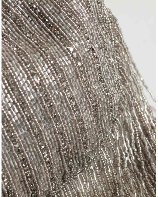 ASOS White Embellished Tassel Shoulder Bag