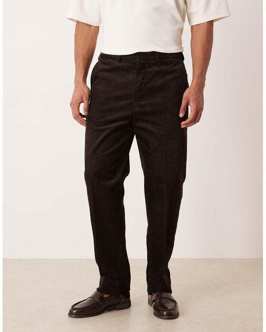 ARKET Black Co-ord Pure Cotton Cord Straight Leg Trousers for men