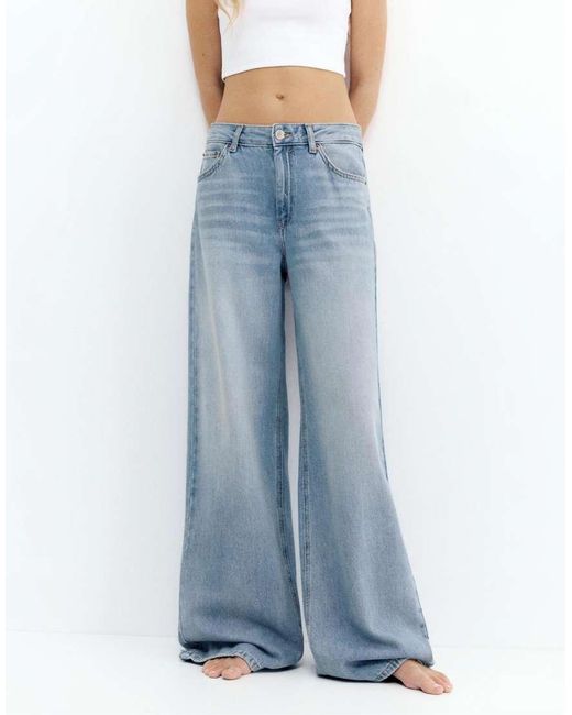Pull&Bear White Loose Oversize Jeans