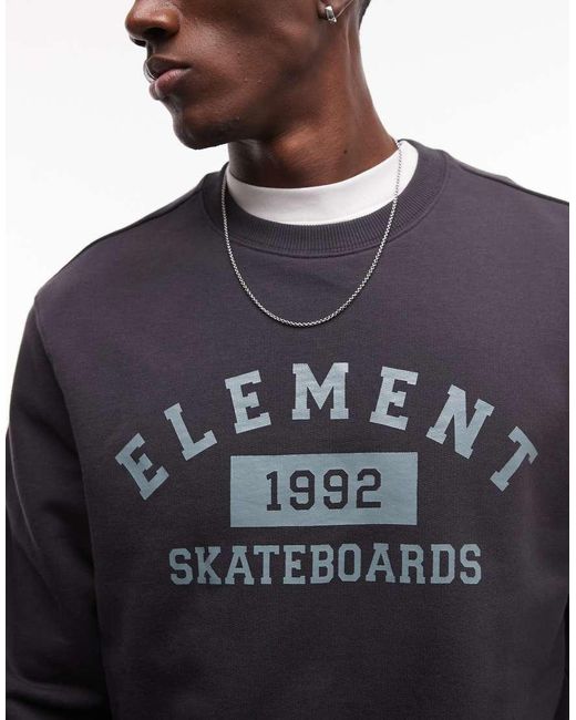 Element Blue Graphic Sweatshirt for men