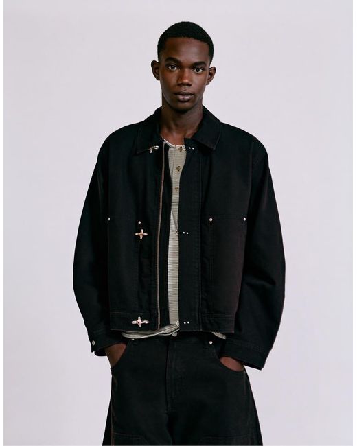 Pull&Bear Black toggle Jacket for men