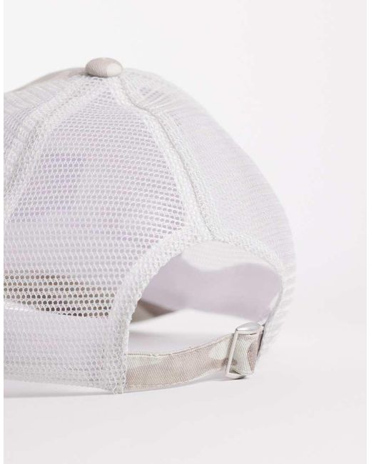 ASOS White Trucker Cap With Embroidery for men