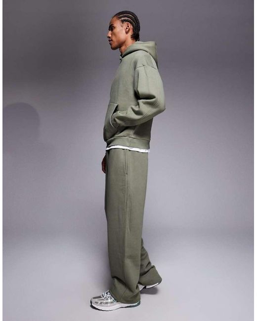River Island Gray Wide Leg Essential joggers for men