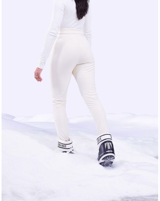 ASOS 4505 Ski Skinny Trouser With Biker Detail in White