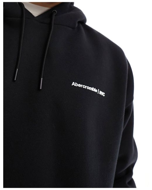 Abercrombie & Fitch Black Microscale Trend Logo Hoodie for men
