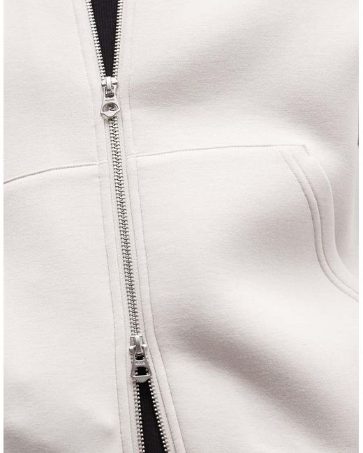 Weekday Natural Co-ord Oversized Scuba-style Fabric Zip Through Hoodie for men