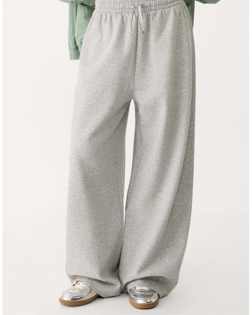 Stradivarius Gray – weit geschnittene jogginghose