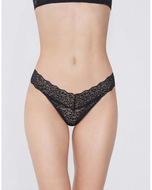Tezenis Black 3 Pack High-Leg G-String
