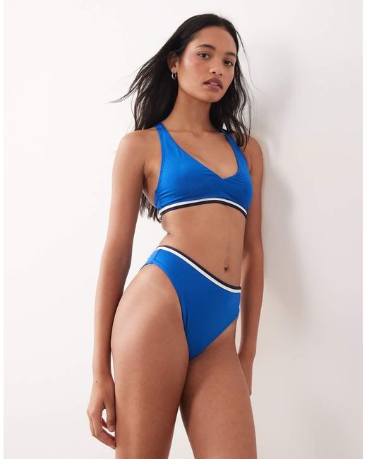 Speedo Blue Jetstream High Waist Bikini Bottom