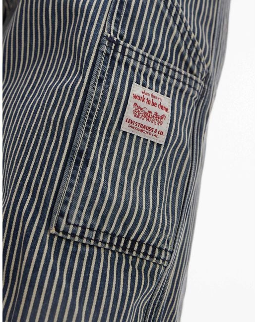 Levi's Workwear Capsule 568 Loose Railroad Stripe Denim Carpenter