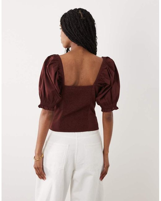 Miss Selfridge Embroidered Milkmaid Top