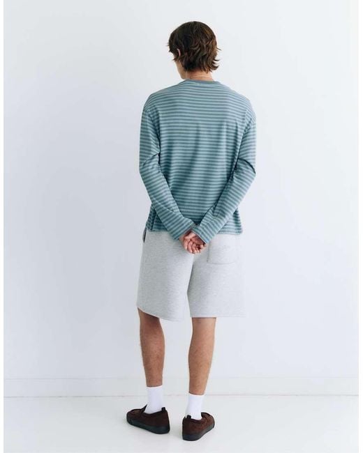 Pull&Bear Blue Striped Stwd T-shirt for men