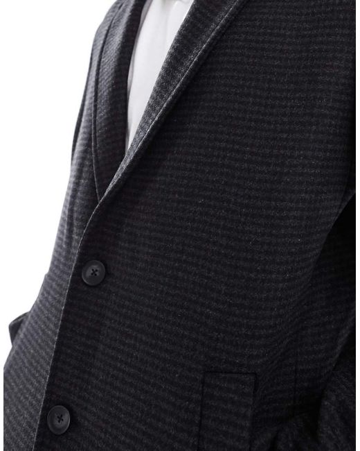 Jack & Jones Wool Mix Long Overcoat in Blue for Men Lyst UK