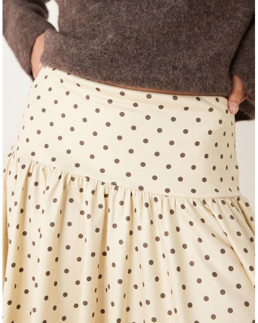 ASOS Natural Hanky Hem Asymmetric Mini Skirt