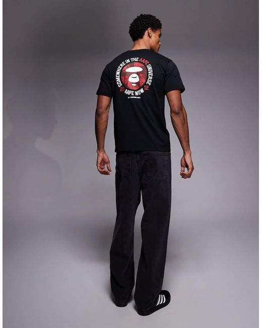 Aape By A Bathing Ape Black Aape By A Bathing Ape T-shirt for men
