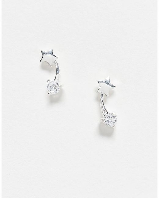 Kingsley Ryan Blue – ohrstecker aus sterling mit sternschnuppen-design und kristallsteinen