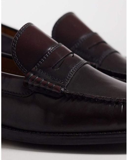Jack & Jones Red Leather Penny Loafer for men