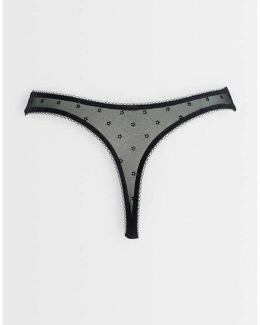Boux Avenue Pink 3 Pack Flocked Thongs