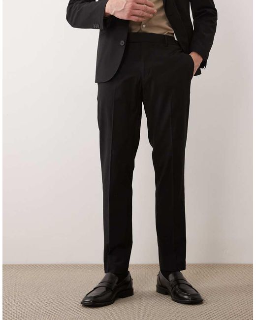 ASOS Black Skinny Washable Wool Blend Suit Pants for men