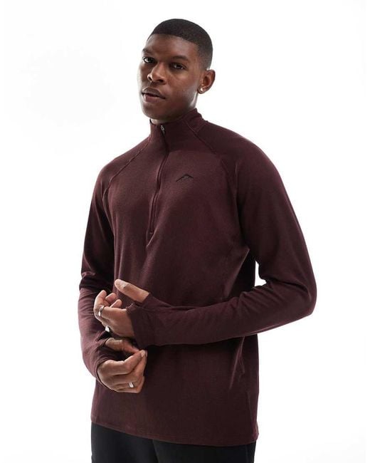 Nike Trail 1 4 Zip Sweatshirt in Red for Men Lyst UK