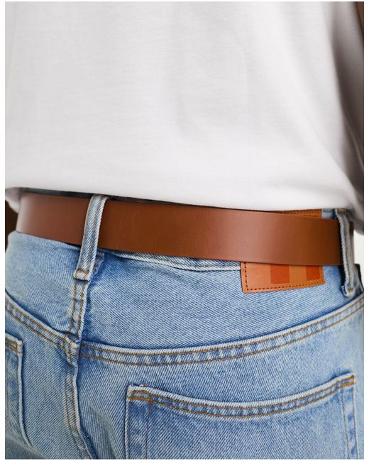 Tommy Hilfiger Stitched-Loop Brown Belt - Macy's