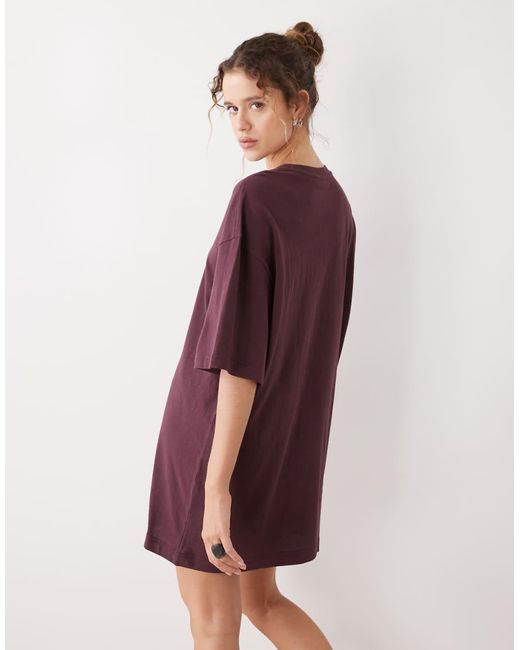Weekday Red Oversized T-shirt Dress