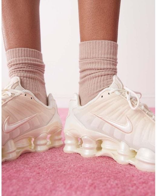Nike Pink Shox Tl Pearlised Trainers