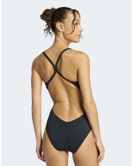 Adidas Originals Blue Ripstream Team Thin Straps C-Back Swimsuit