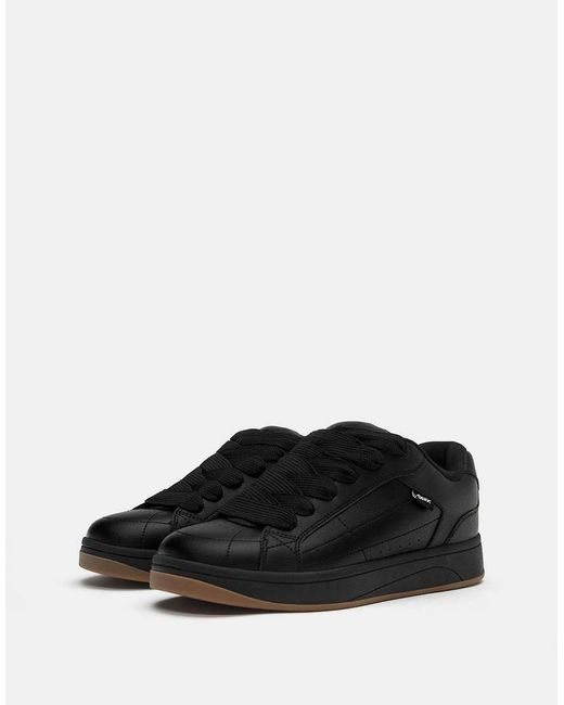 Pull&Bear Black Chunky Skate Trainers for men