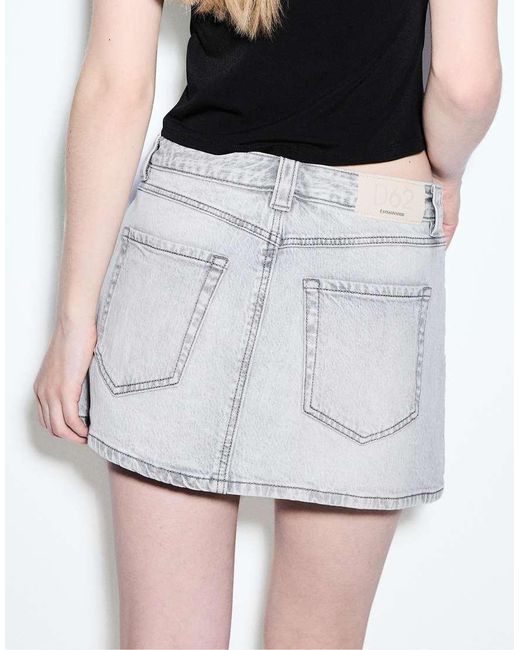 Stradivarius Black D62 Denim Skort