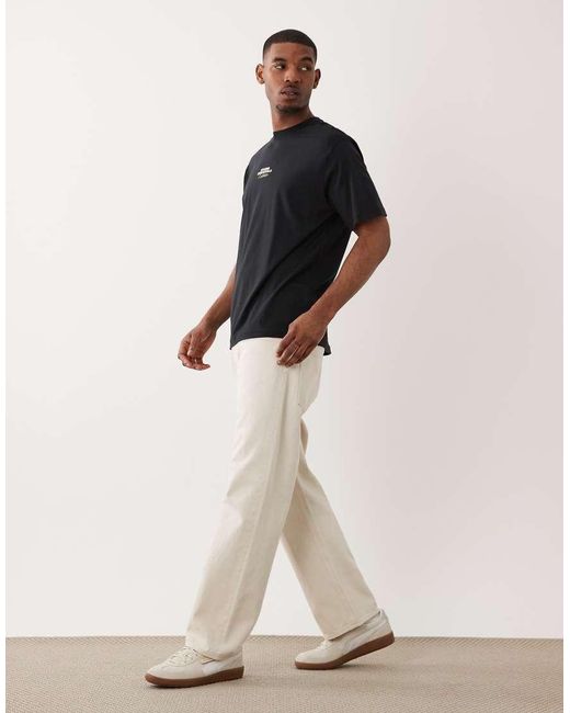 Only & Sons Black Oversized T-shirt With Studio Essentials Back Print for men