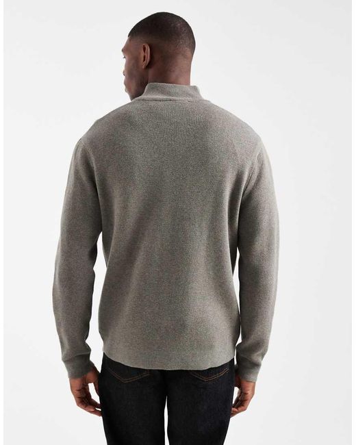 Only & Sons Gray Half Zip Knitted Jumper for men