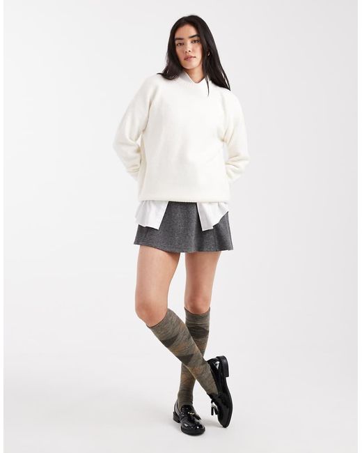 Jersey Blanco Porcelana Con Cuello Redondo Luxe De Cotton On de color White