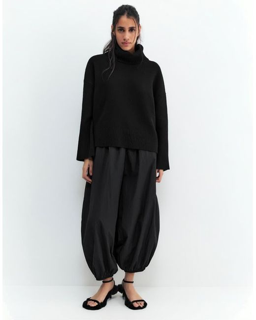 Pull&Bear Black Soft Knit High Neck Jumper