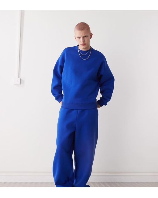 Joggers Azules De Pernera Ancha De Collusion de hombre de color Blue