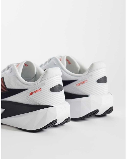 New Balance White Fuelcell Rebel V5 Running Trainers for men