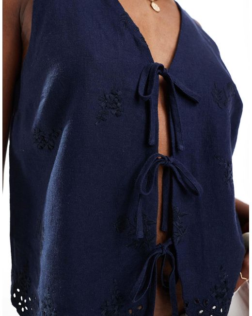 Hollister Blue – leinentop